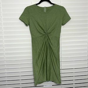 Casual Olive Green Mini Dress